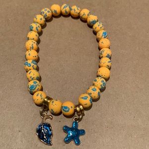 Beaded charm bracelet